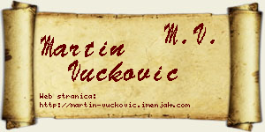 Martin Vučković vizit kartica